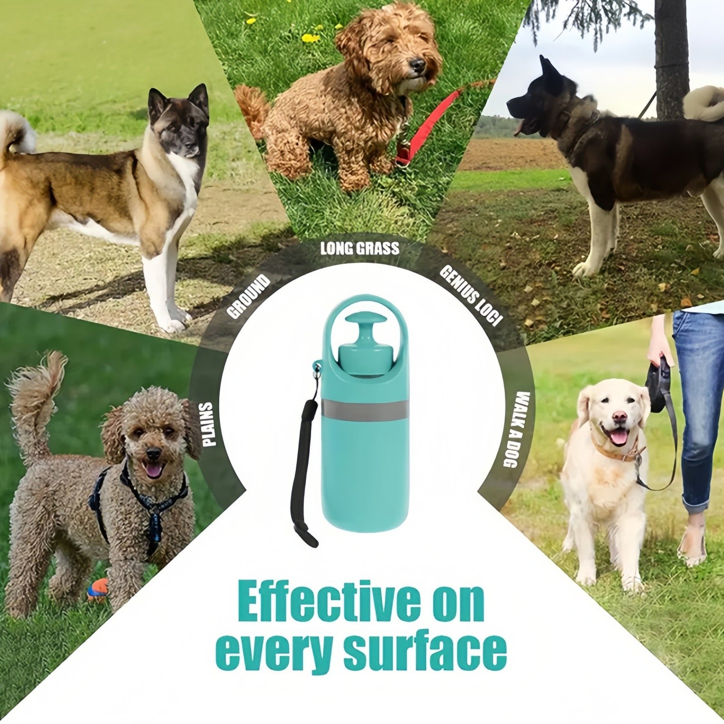 5" Dog Pooper Scooper Claw Portable Pet Waste Picker with Poop Bag Dispenser US
