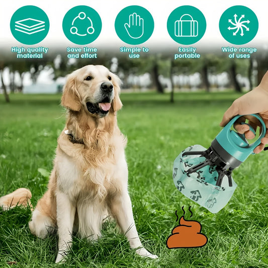 5" Dog Pooper Scooper Claw Portable Pet Waste Picker with Poop Bag Dispenser US