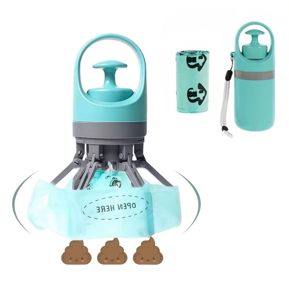 5" Dog Pooper Scooper Claw Portable Pet Waste Picker with Poop Bag Dispenser US