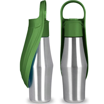 Large Dog Water Bottle Stainless Steel Outdoor Portable Dog Water Bowl Puppy Travel Water Basin Pet Supplies for All Dogs Breeds