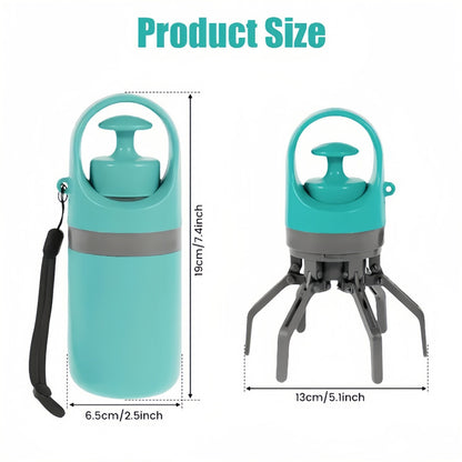 5" Dog Pooper Scooper Claw Portable Pet Waste Picker with Poop Bag Dispenser US